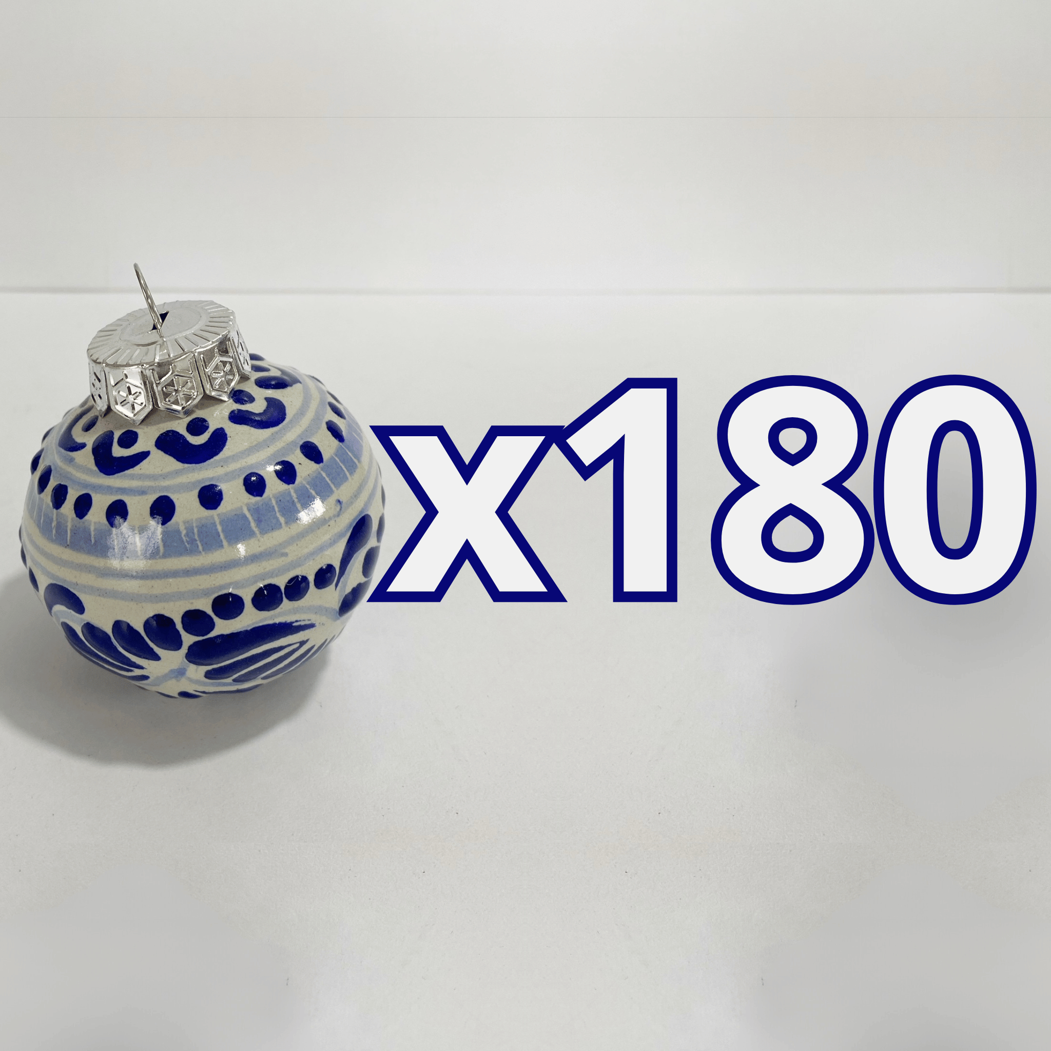 ESFERA NAVIDEÑA FONDO TRADICIONAL CENEFA AZUL COBALTO
