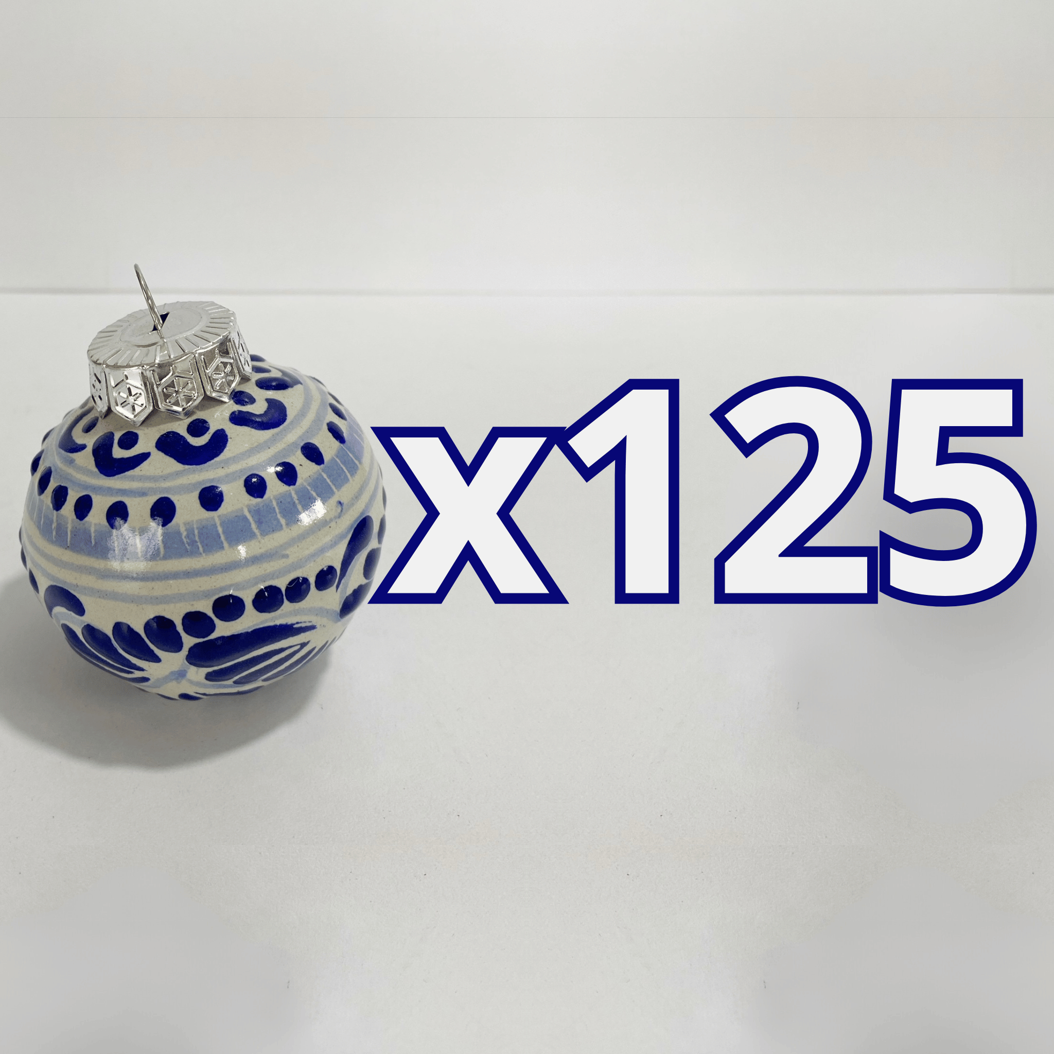 ESFERA NAVIDEÑA FONDO TRADICIONAL CENEFA AZUL COBALTO