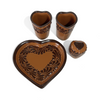 SET TEQUILERO CORAZON 4 PIEZAS FONDO CAFE MIK CENEFA CAFE CHOCOLATE