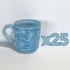 TAZA RECTA ESTANDAR FONDO BABY BLUE MIK AZUL TURQUESA