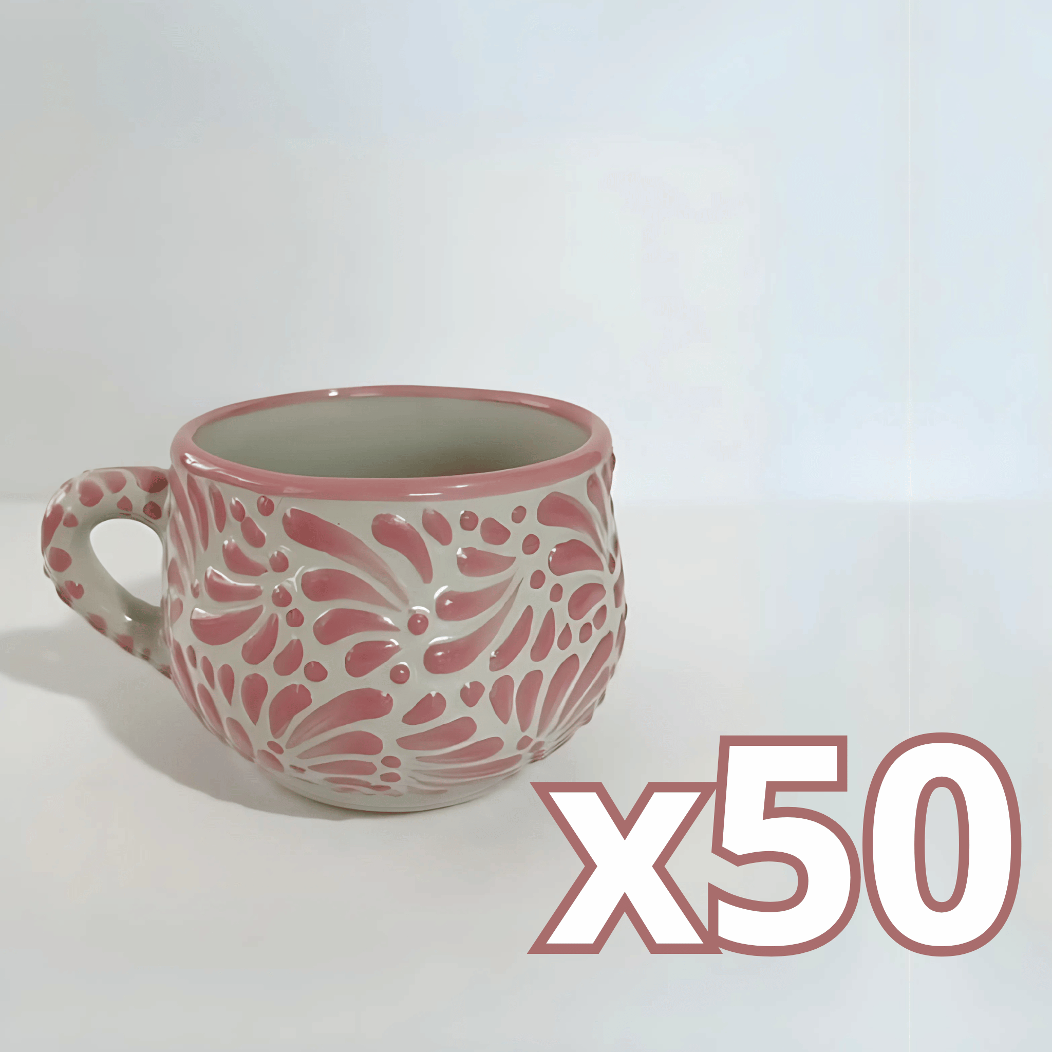 TAZA CHOCOLATERA MEDIANA FONDO TRADICIONAL MIK ROSA