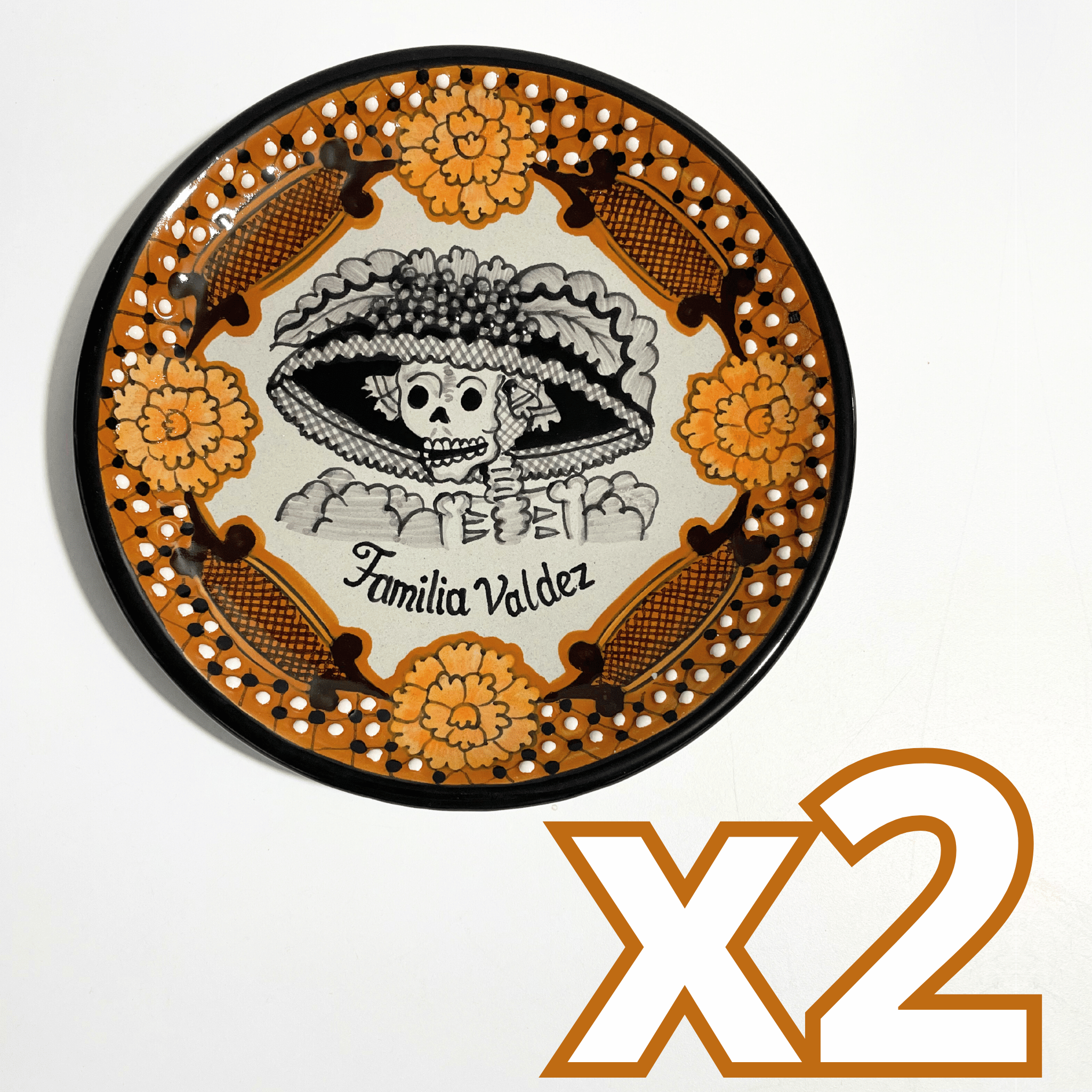 PLATO PLANO PERSONALIZADO CATRINA CEMPASUCHIL