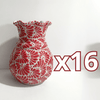 FLORERO ONDAS 20 CM FONDO TRADICIONAL MIK ROJO