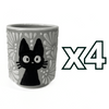 TAZA RECTA ESTANDAR FONDO TRADICIONAL MIK NEGRO GATO NEGRO