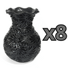 FLORERO ONDAS 20 CM MIK SUPER BLACK