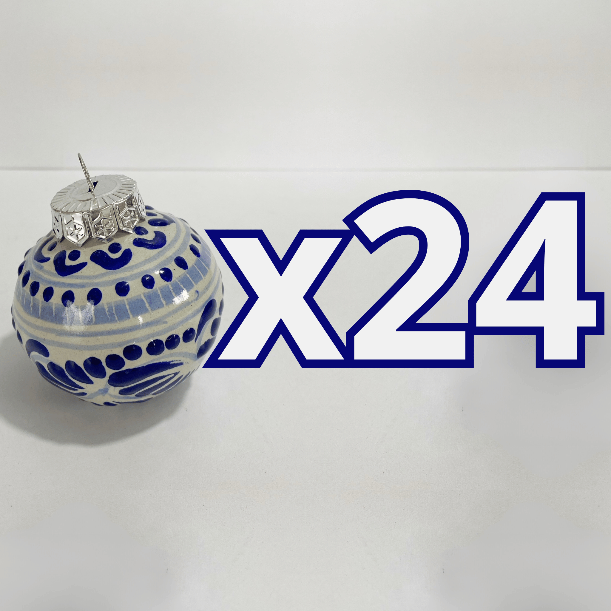 ESFERA NAVIDEÑA FONDO TRADICIONAL CENEFA AZUL COBALTO