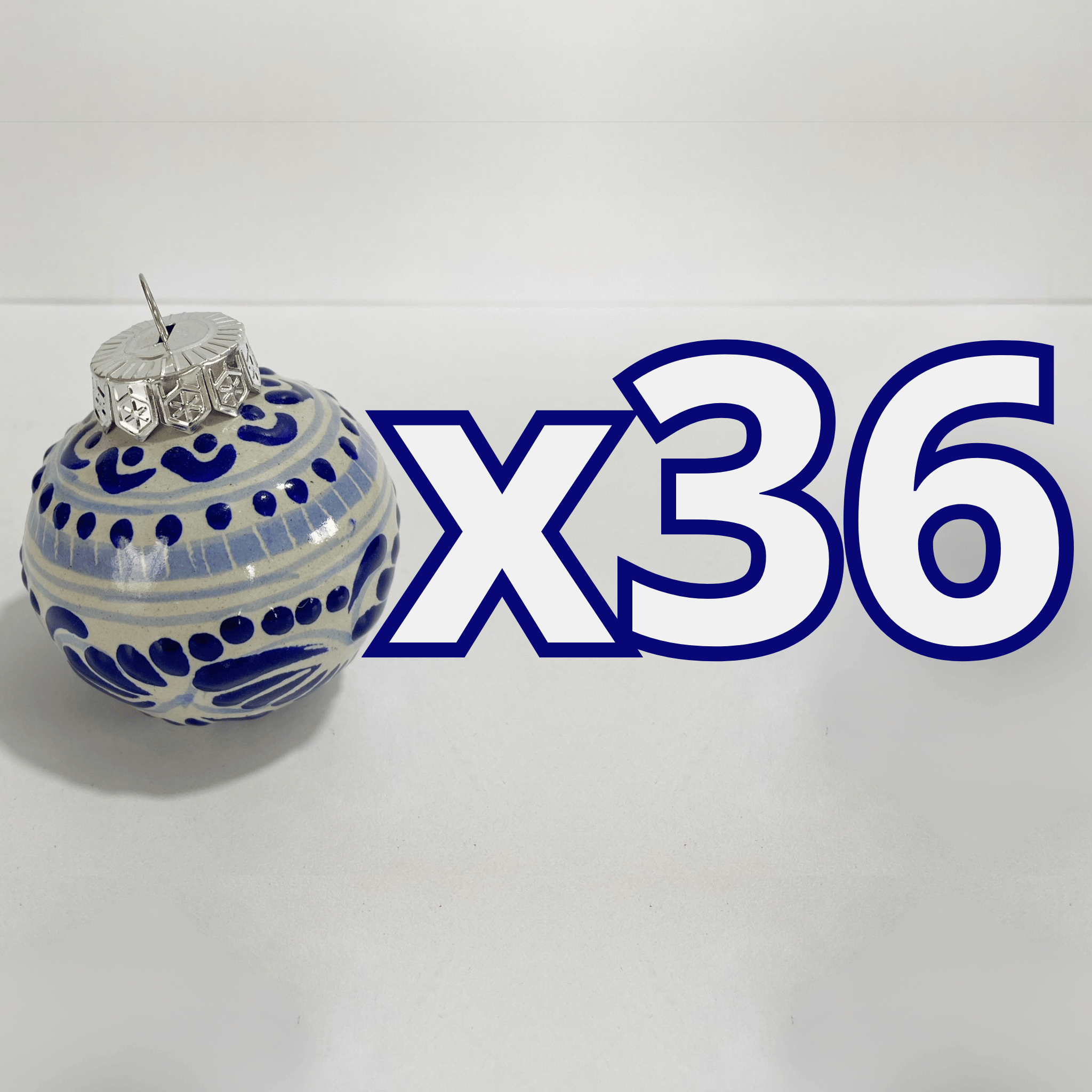ESFERA NAVIDEÑA FONDO TRADICIONAL CENEFA AZUL COBALTO