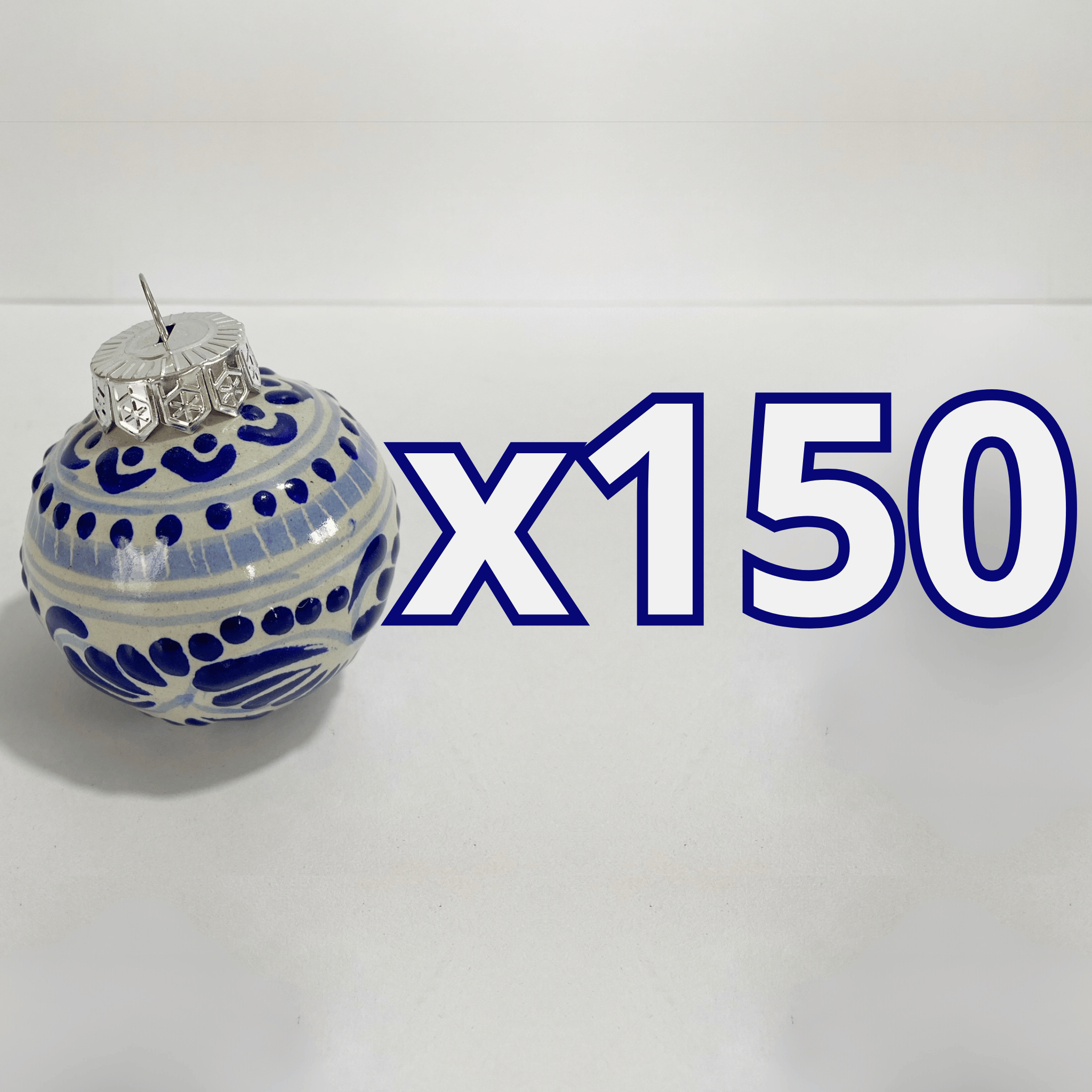 ESFERA NAVIDEÑA FONDO TRADICIONAL CENEFA AZUL COBALTO