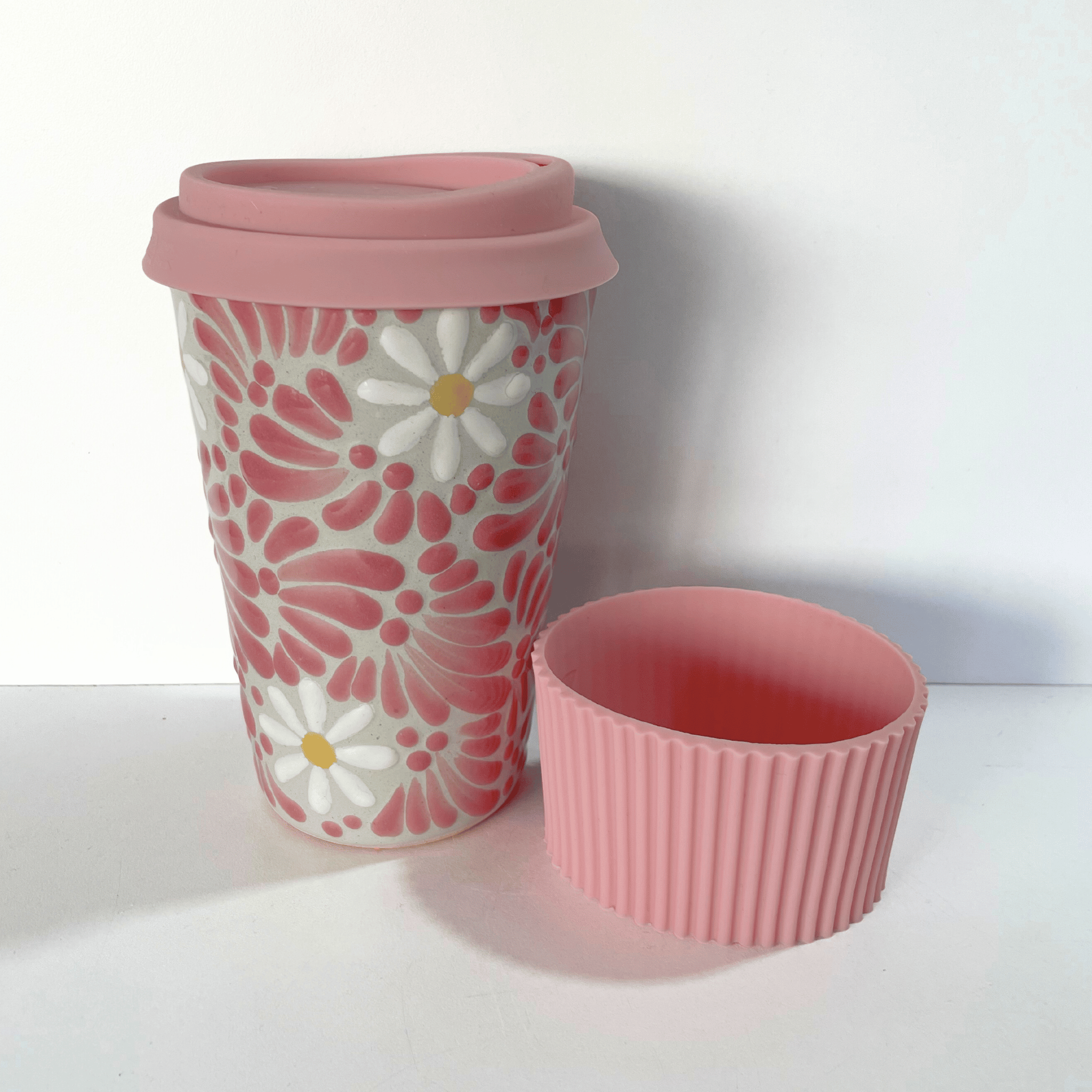 TERMO 15 CM SIN ASA FONDO TRADICIONAL MIK ROSA MARGARITAS