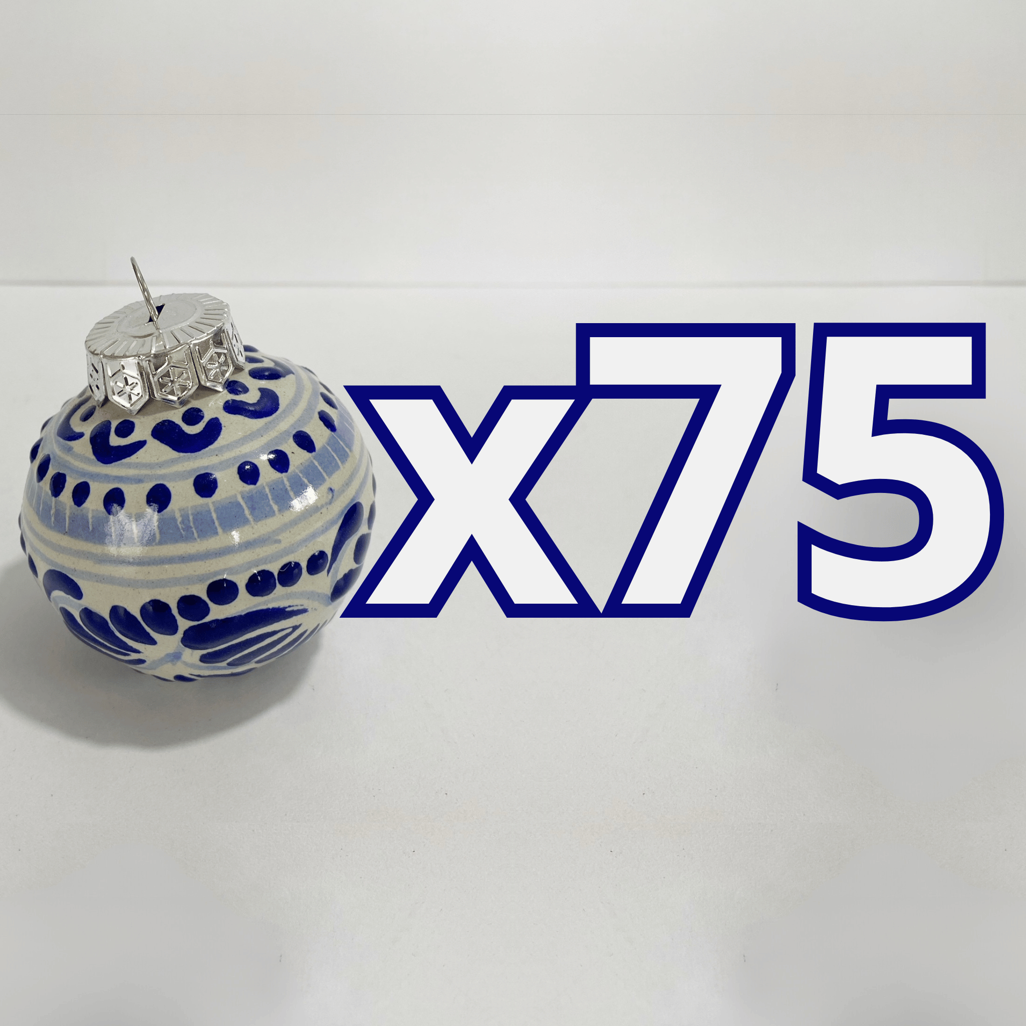 ESFERA NAVIDEÑA FONDO TRADICIONAL CENEFA AZUL COBALTO
