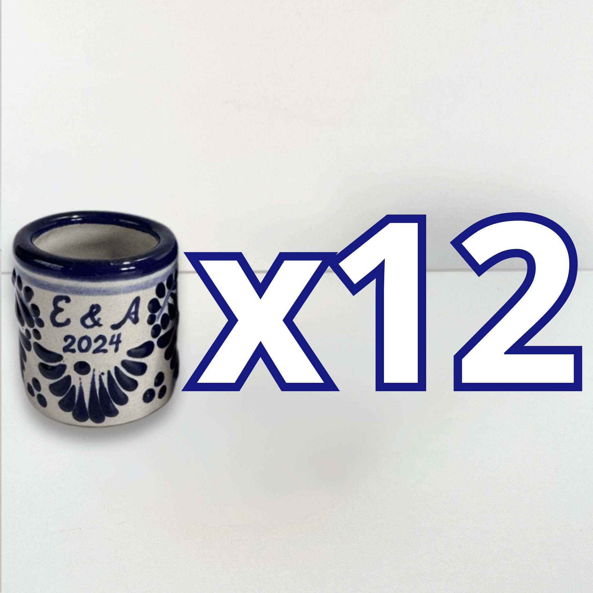 PAQUETE MEZCALERO FONDO TRADICIONAL CENEFA AZUL COBALTO INICIALES Y AÑO