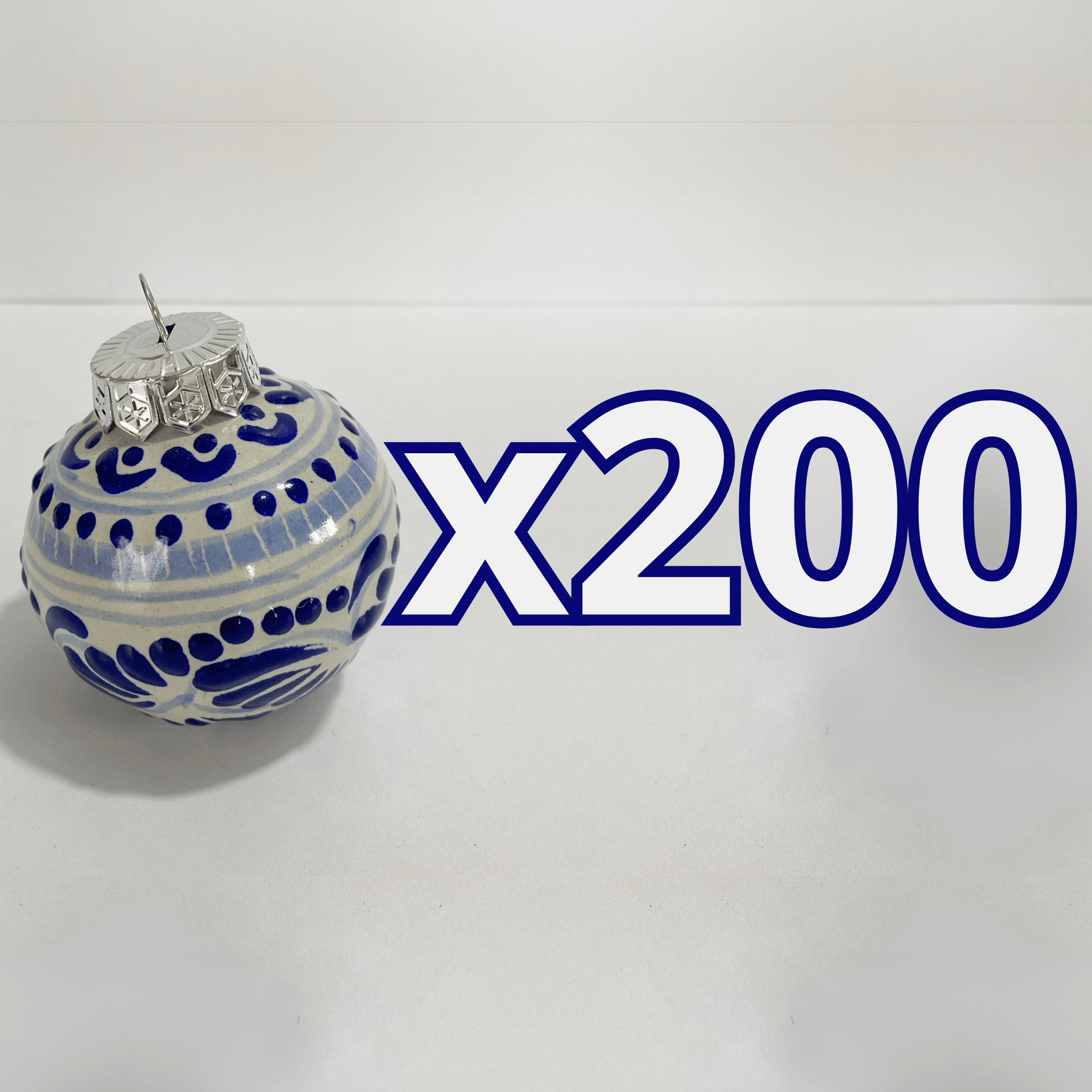 ESFERA NAVIDEÑA FONDO TRADICIONAL CENEFA AZUL COBALTO