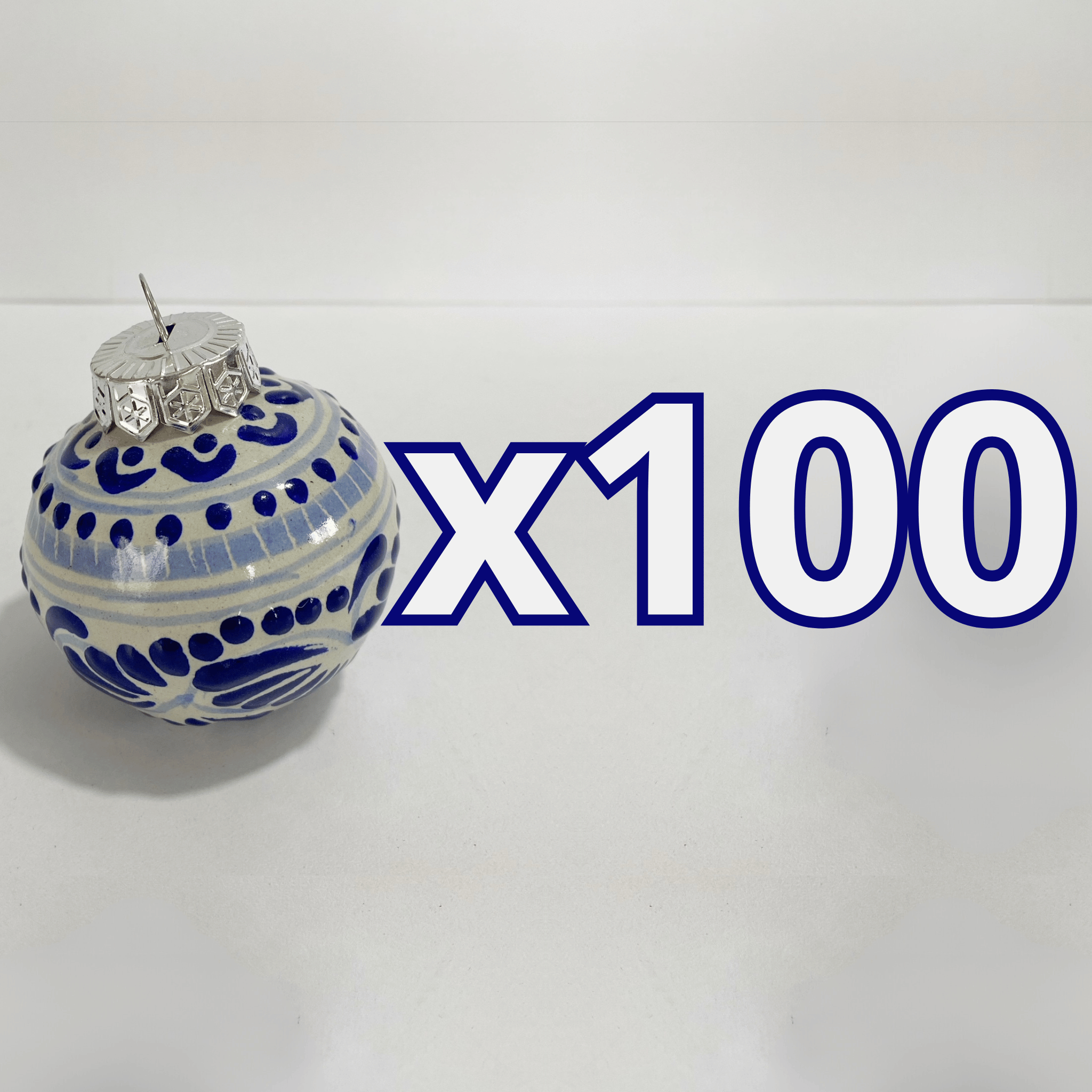 ESFERA NAVIDEÑA FONDO TRADICIONAL CENEFA AZUL COBALTO