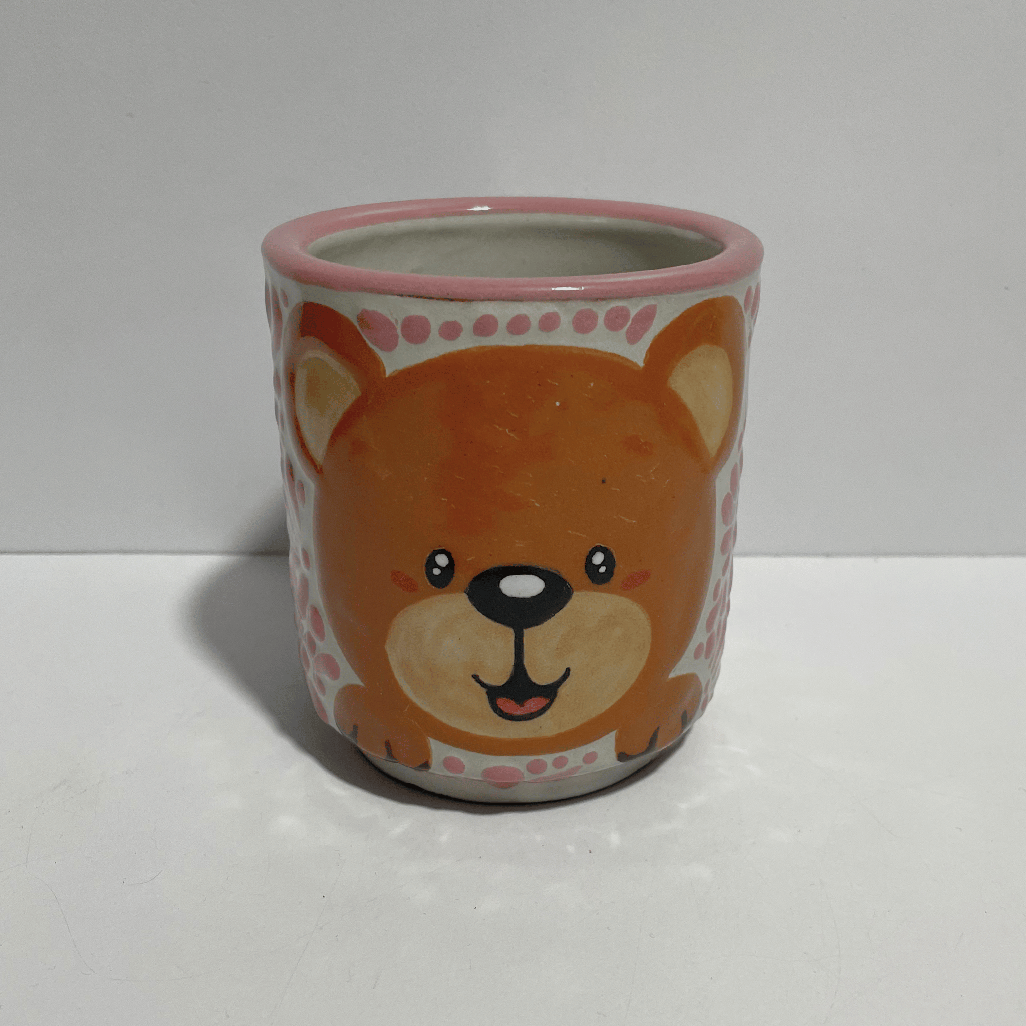 TAZA RECTA ESTANDAR FONDO TRADICIONAL MIK ROSA OSITO