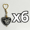 LLAVERO CORAZON 5 CM TRIDIMENSIONAL FONDO TRADICIONAL CENEFA NEGRO