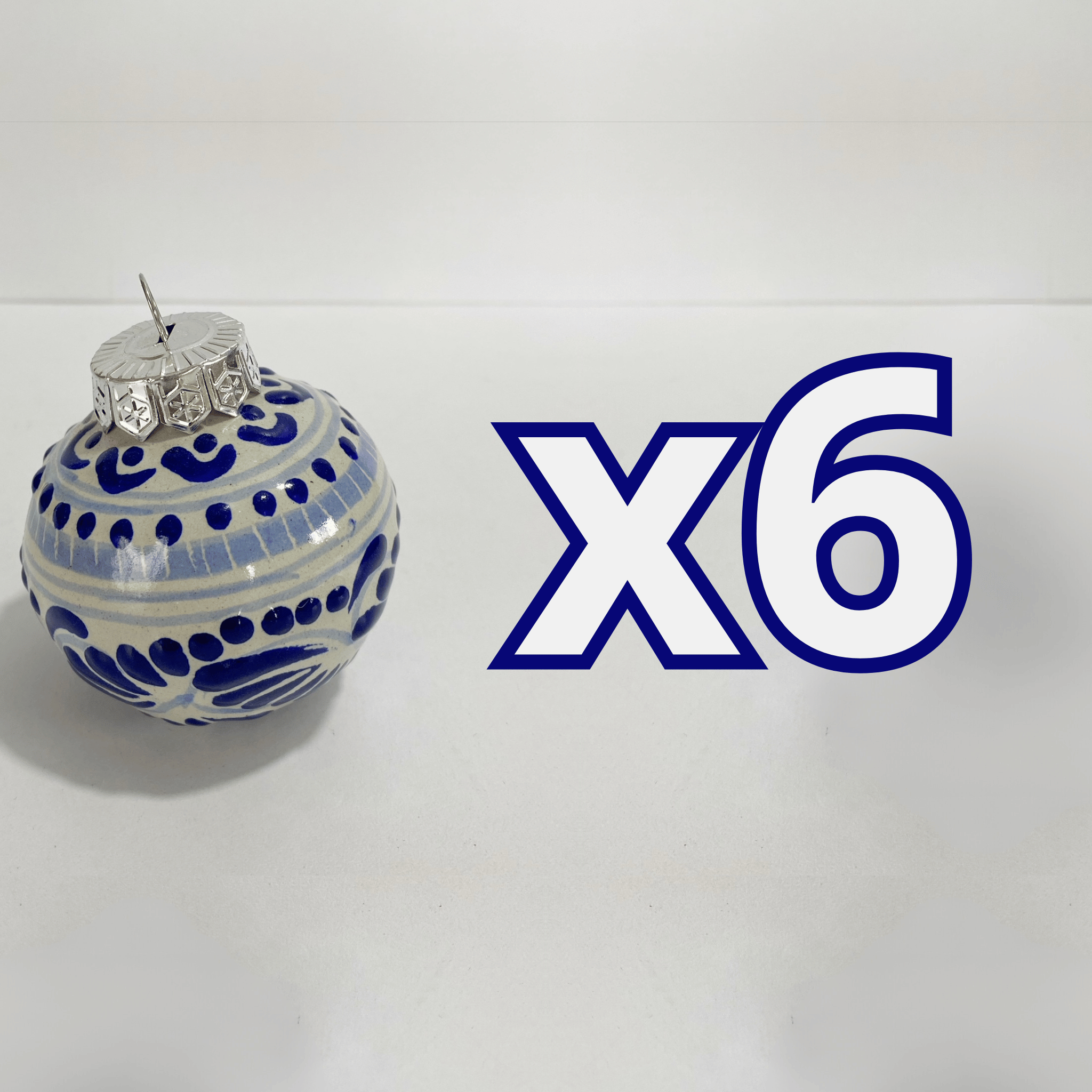 ESFERA NAVIDEÑA FONDO TRADICIONAL CENEFA AZUL COBALTO