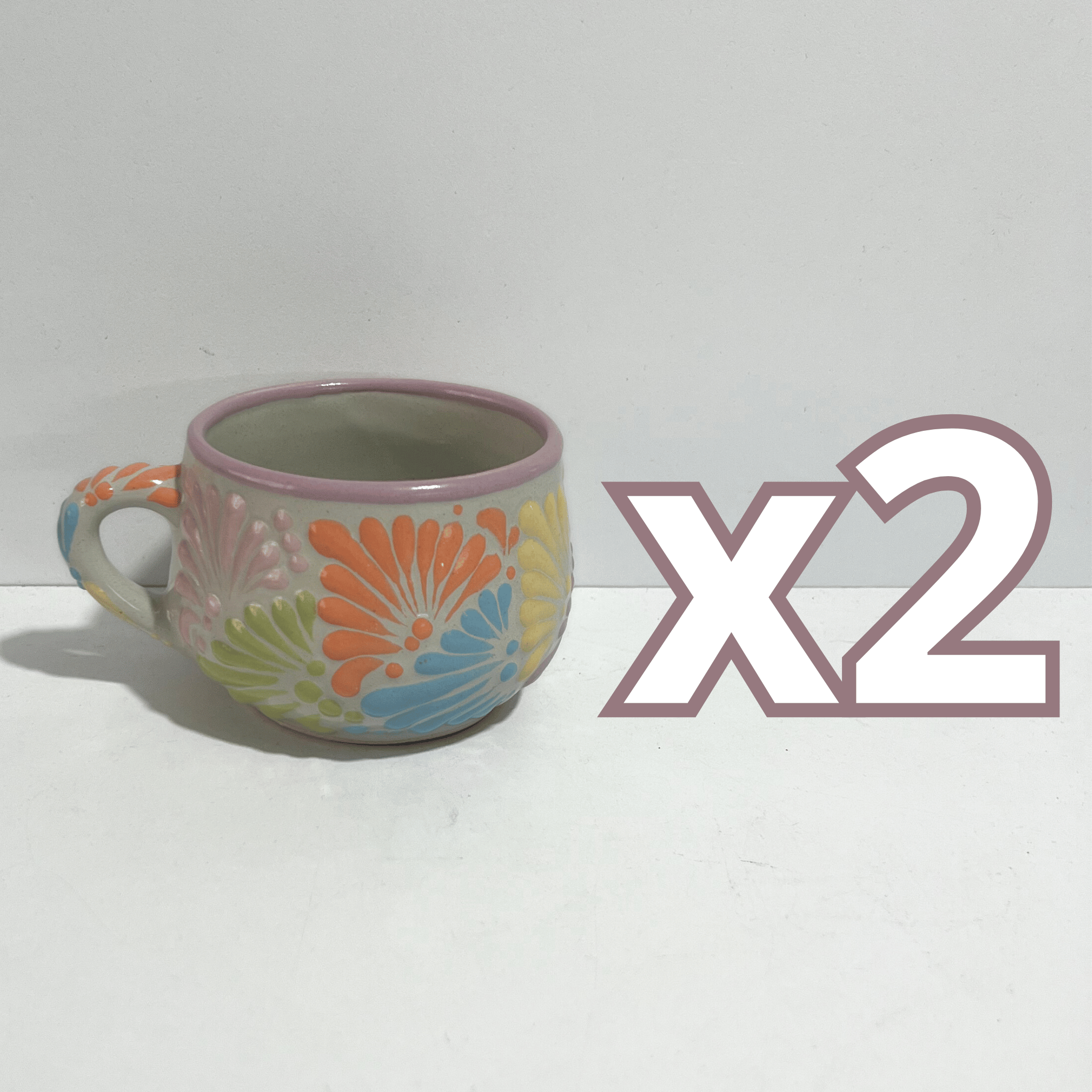 TAZA CHOCOLATERA MEDIANA MIK COLORES PASTEL
