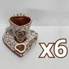 SET 3 PIEZAS FORMA CORAZON FONDO CAFE MIK BLANCO SAGRADO CORAZON CAFE