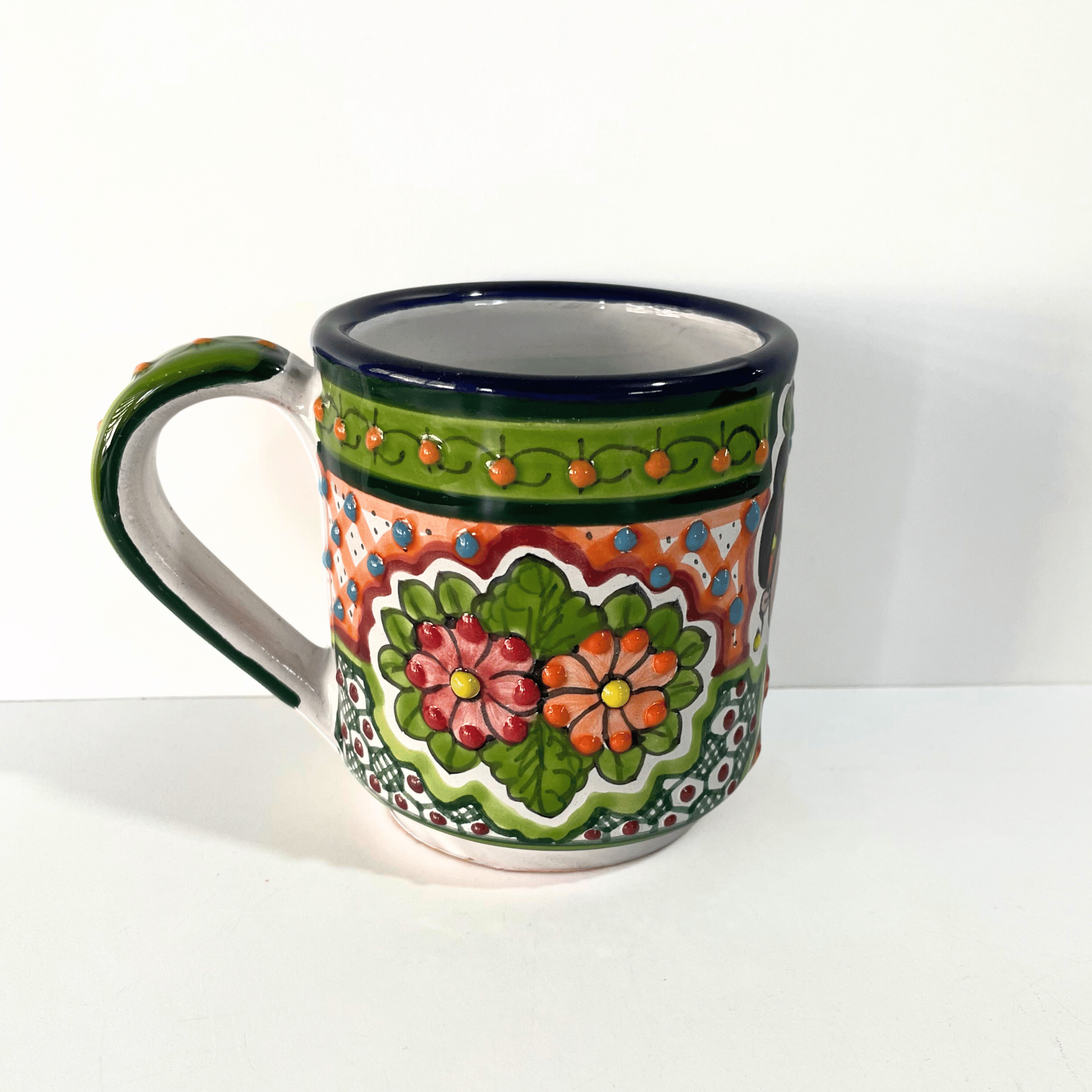 TAZA RECTA ESTANDAR MULTICOLOR MEXICANITA FLORES
