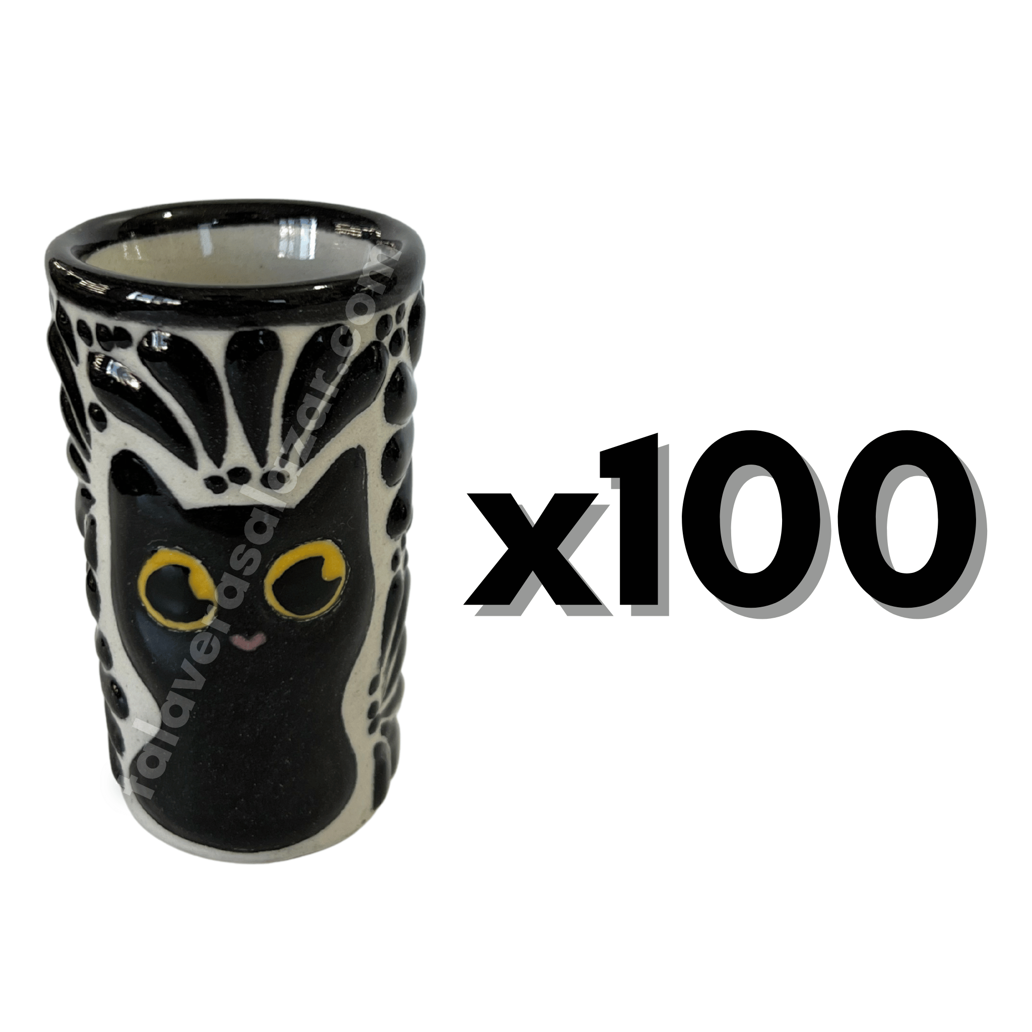 TEQUILERO FONDO TRADICIONAL MIK NEGRO GATO NEGRO CON OJOS AMARILLOS