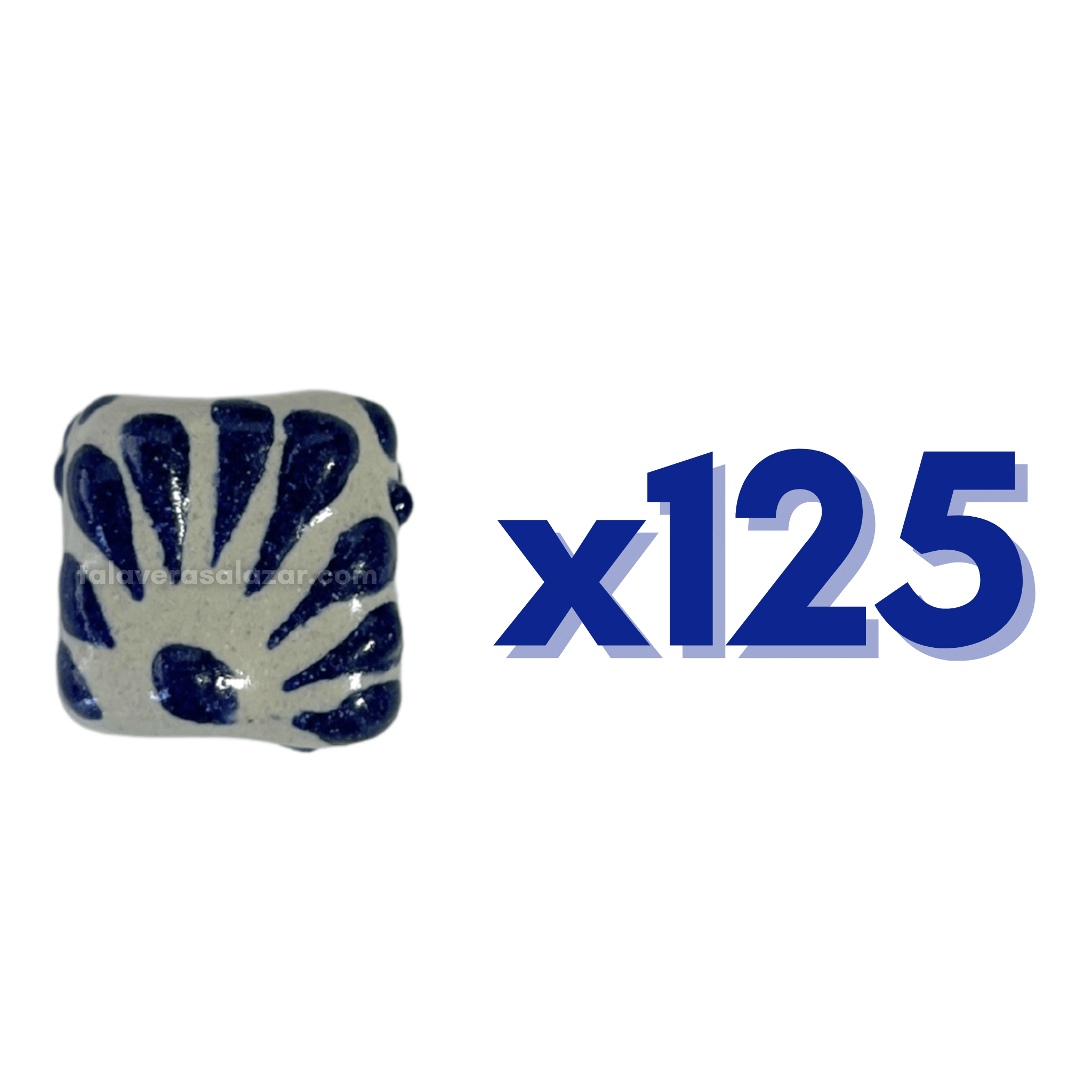CUADRO PLANO 1.5 CM FONDO TRADICIONAL DECORADO AZUL COBALTO