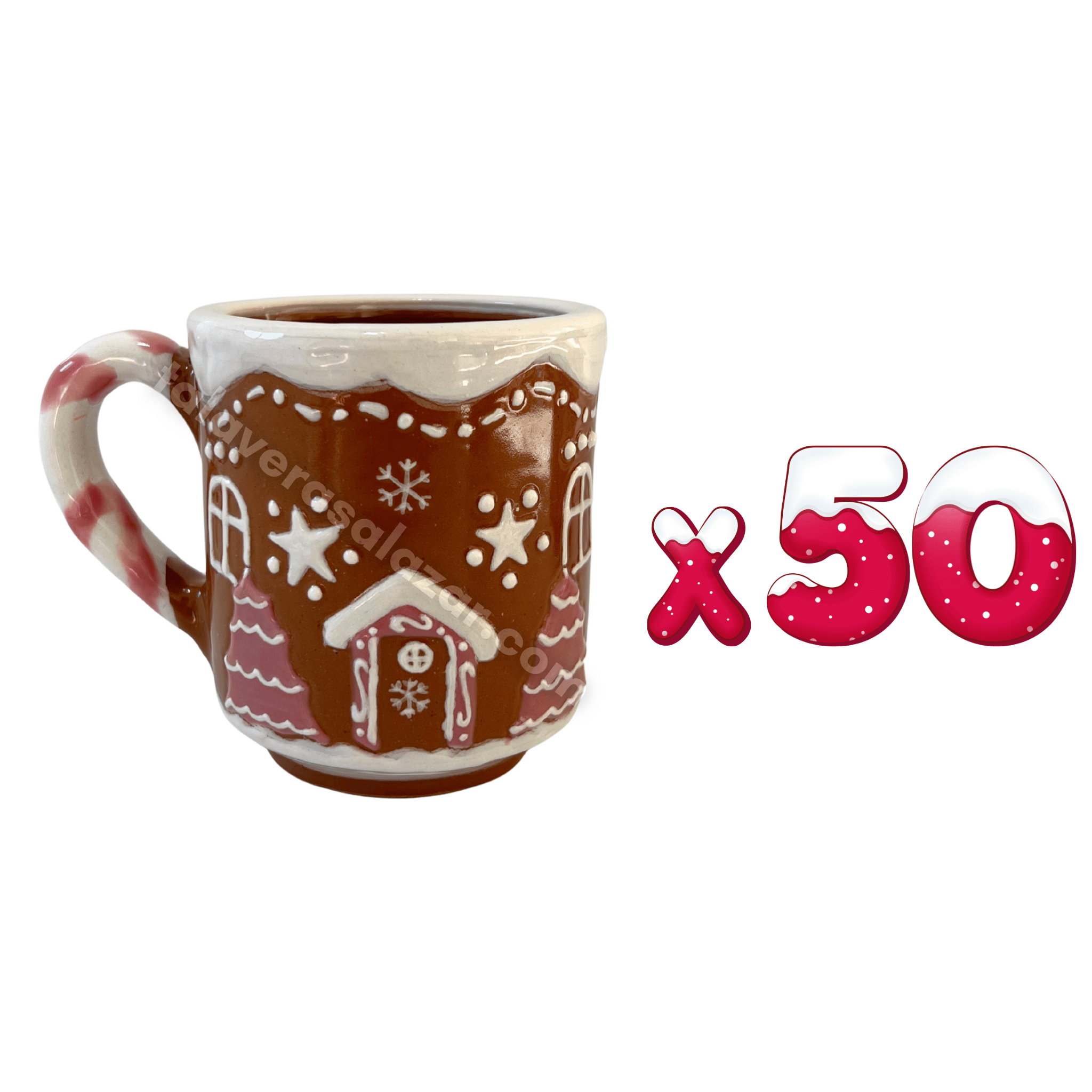 TAZA RECTA GALLETA DE JENGIBRE PINO ROJO