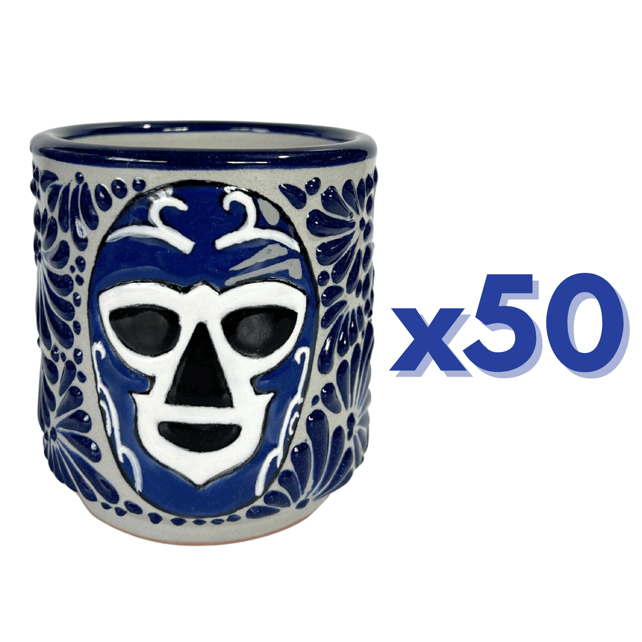 TAZA RECTA ESTANDAR FONDO TRADICIONAL MIK AZUL COBALTO LUCHADOR AZUL COBALTO
