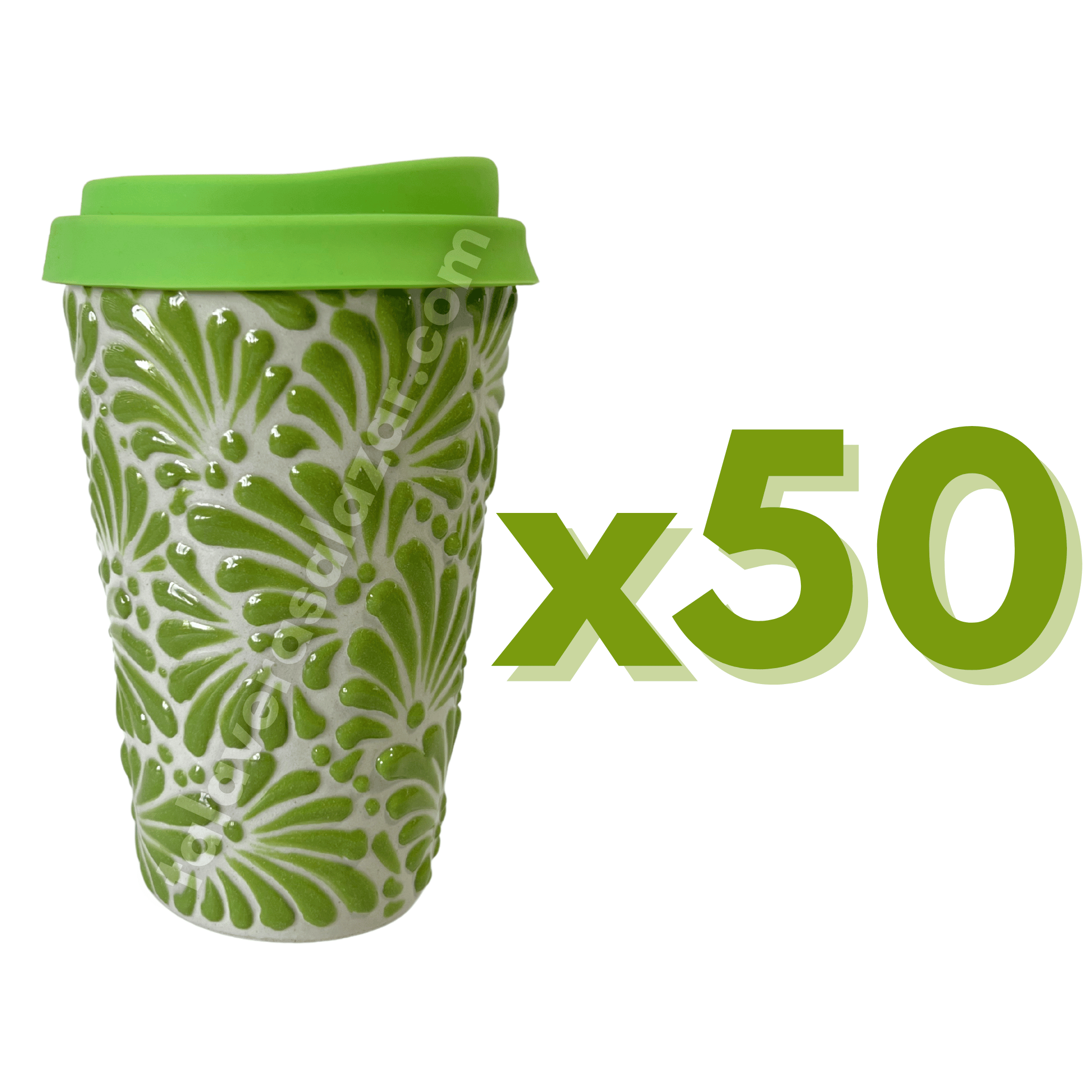 TERMO 15 CM SIN ASA FONDO TRADICIONAL MIK VERDE LIMON