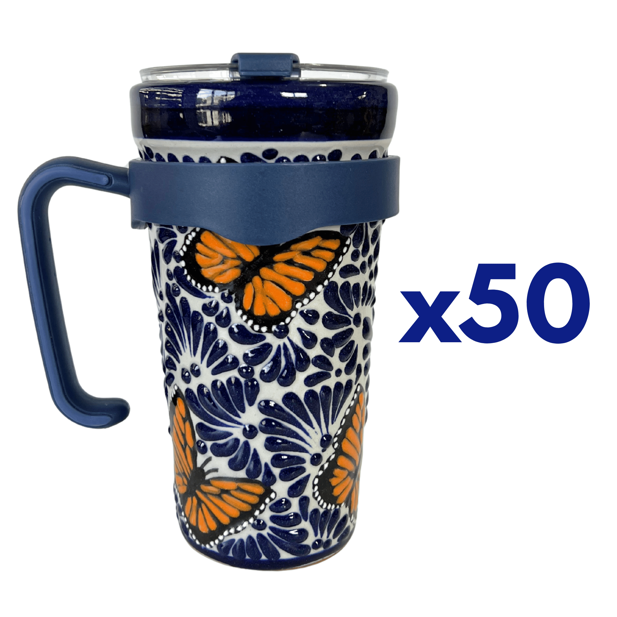 TERMO PRO ASA FONDO TRADICIONAL MIK AZUL COBALTO MARIPOSAS
