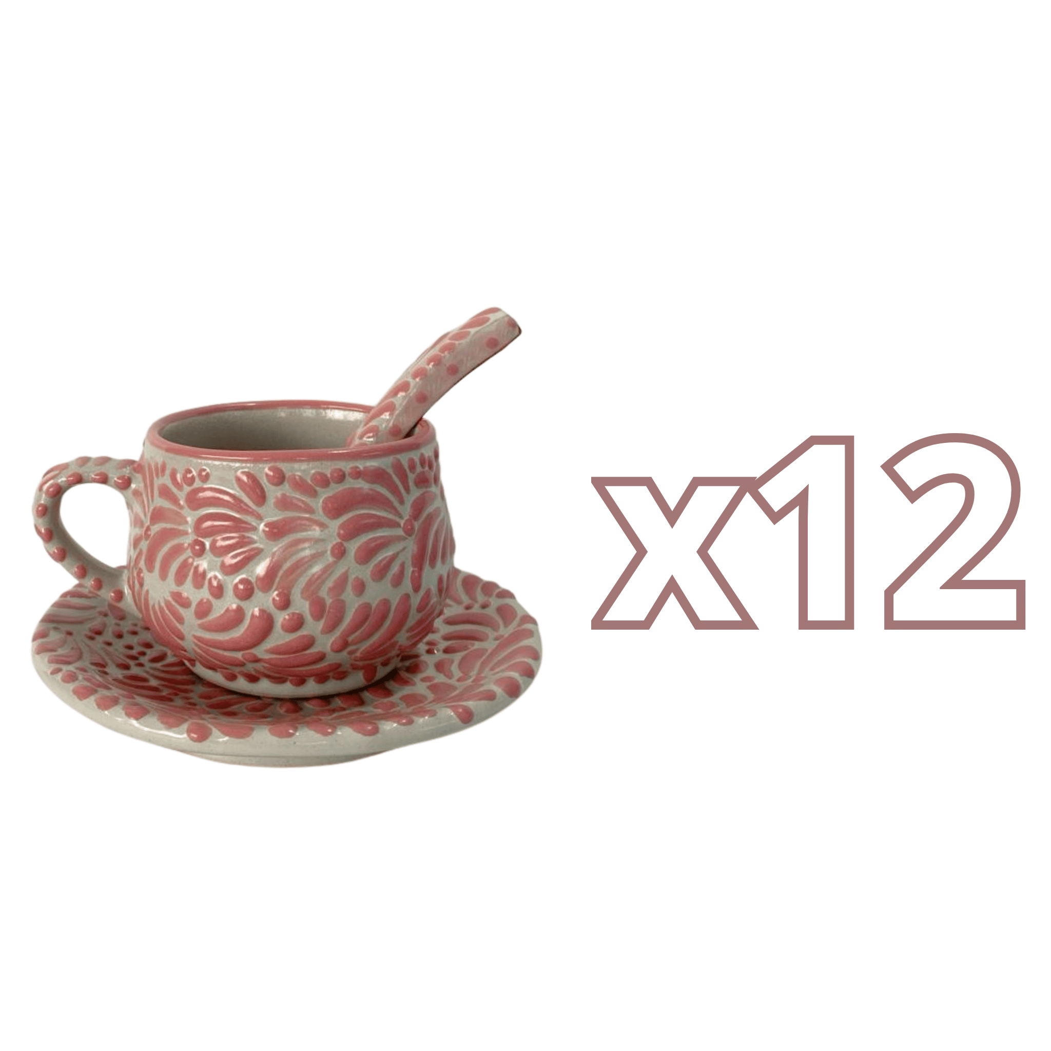 SET 3 PIEZAS CHOCOLATERA MEDIANA FONDO TRADICIONAL MIK ROSA