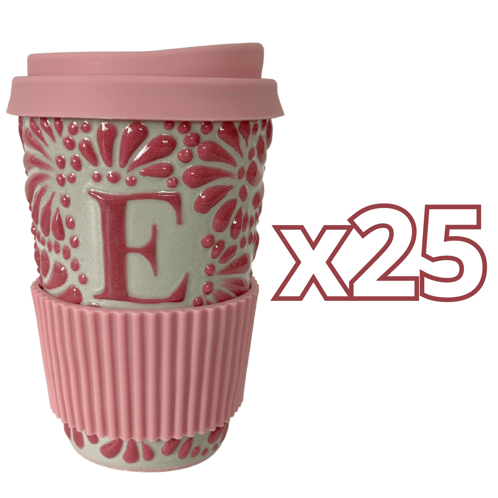 TERMO 15 CM SIN ASA FONDO TRADICIONAL MIK ROSA INICIAL PERSONALIZADO