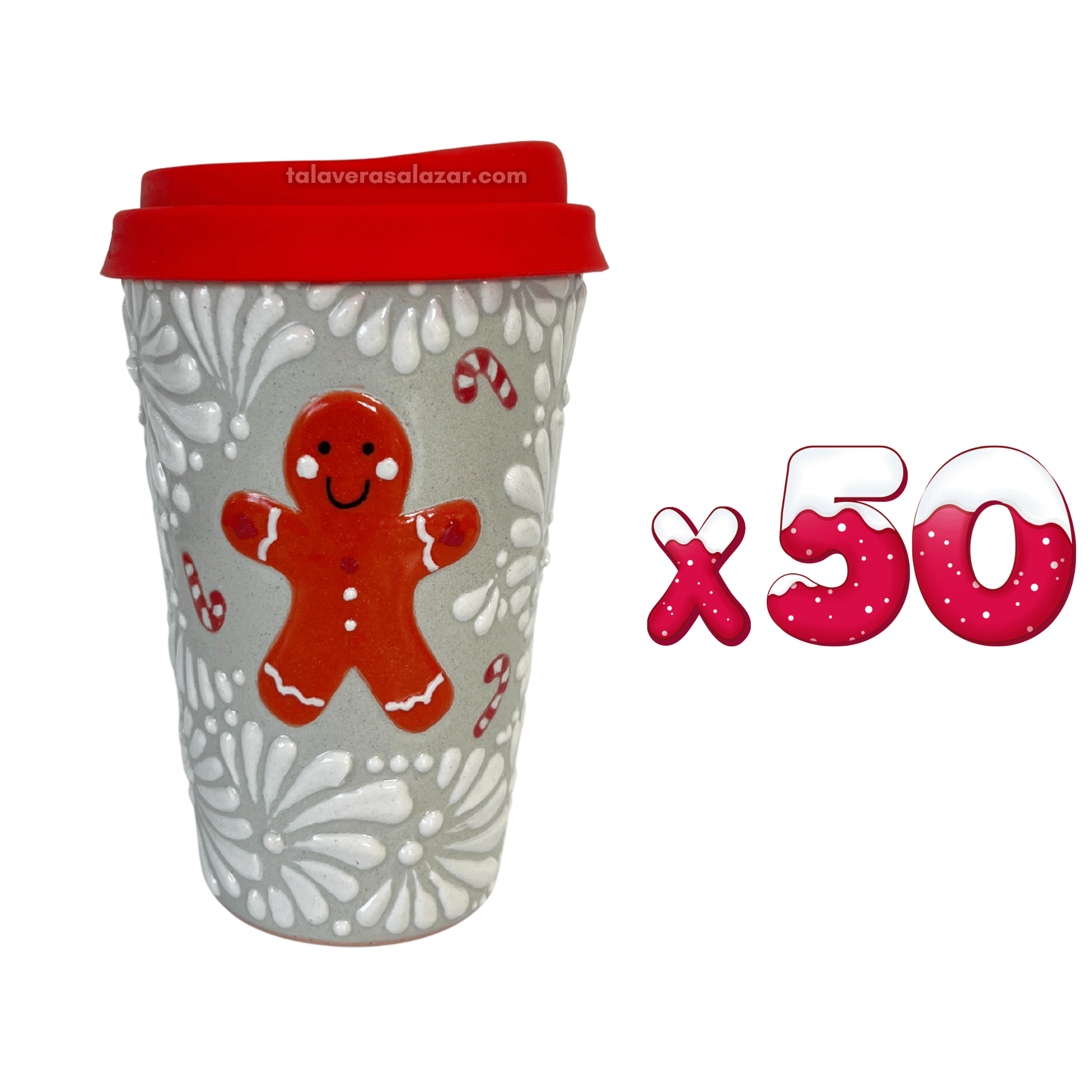 TERMO 15 CM SIN ASA FONDO TRADICIONAL MIK BLANCO MUÑECO DE JENGIBRE