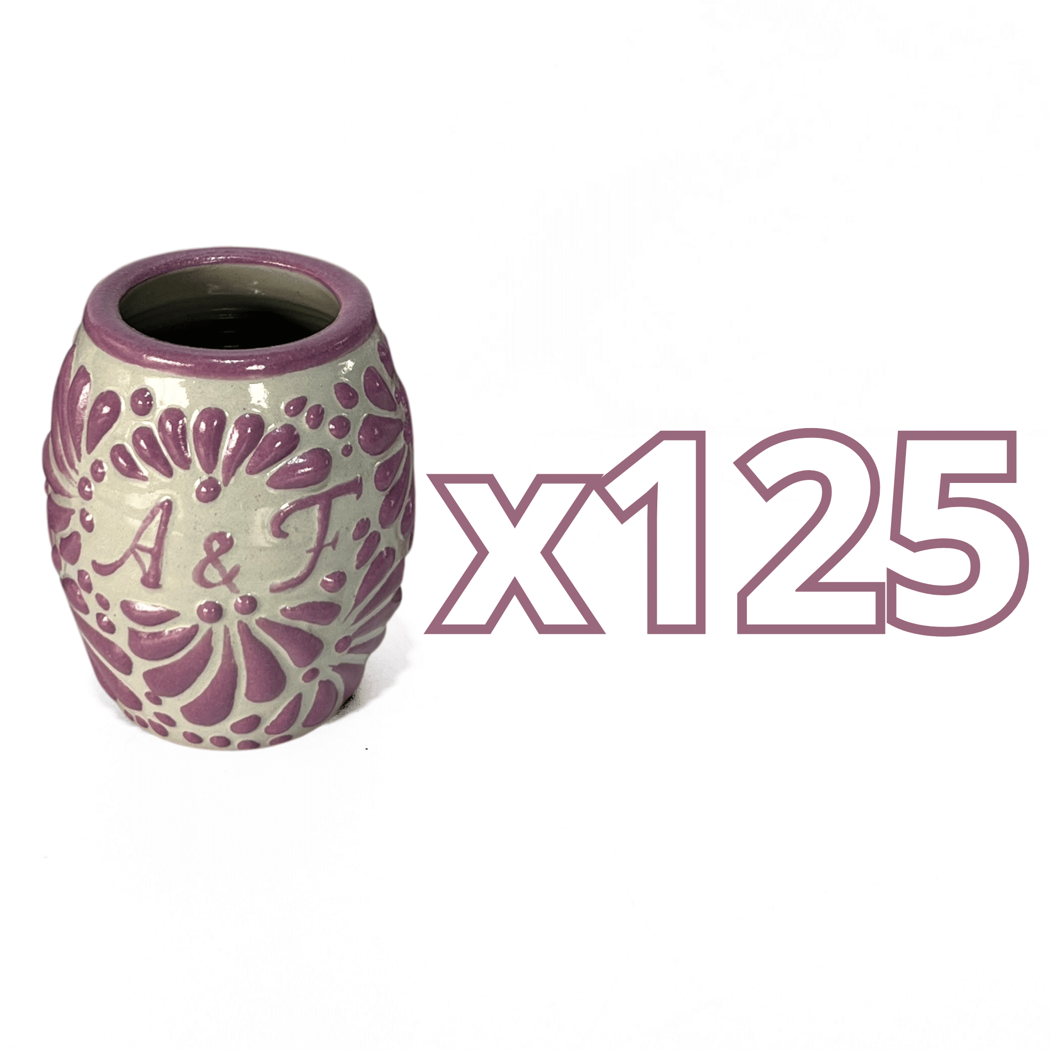 TEQUILERO BARRIL 8 CARACTERES FONDO TRADICIONAL MIK MORADO INICIALES