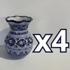 FLORERO ONDAS 15 CM FONDO TRADICIONAL CENEFA AZUL COBALTO