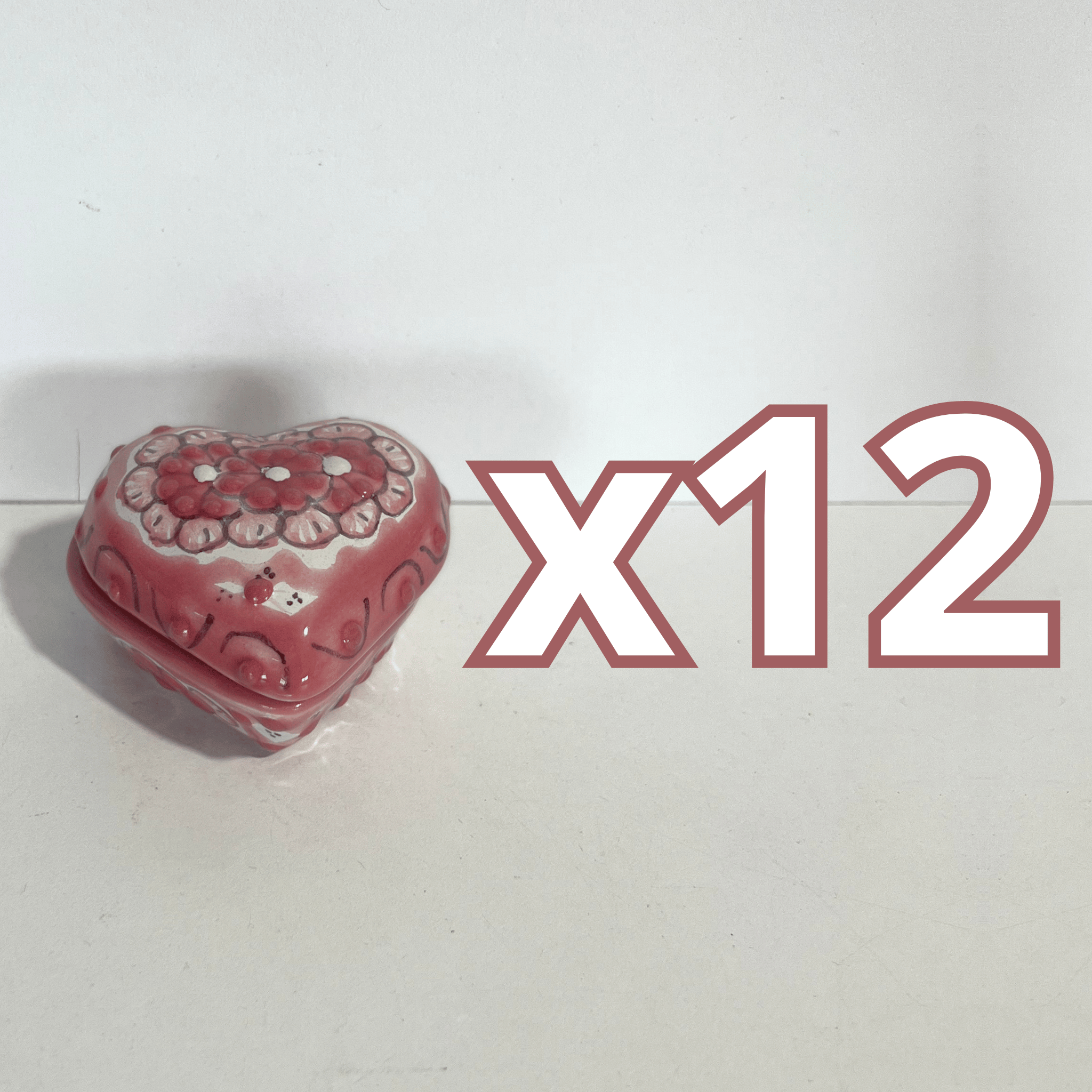 PAQUETE ALHAJERO CHICO FORMA DE CORAZON NO PERSONALIZADO FONDO TRADICIONAL MIK ROSA