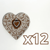PLATO DE CORAZON 16 CM FONDO CAFE MIK BLANCO SAGRADO COREAZON CAFE