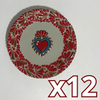 PLATO PLANO DESTELLOS DE ORO FONDO TRADICIONAL MIK CENEFA ROJO SAGRADO CORAZON