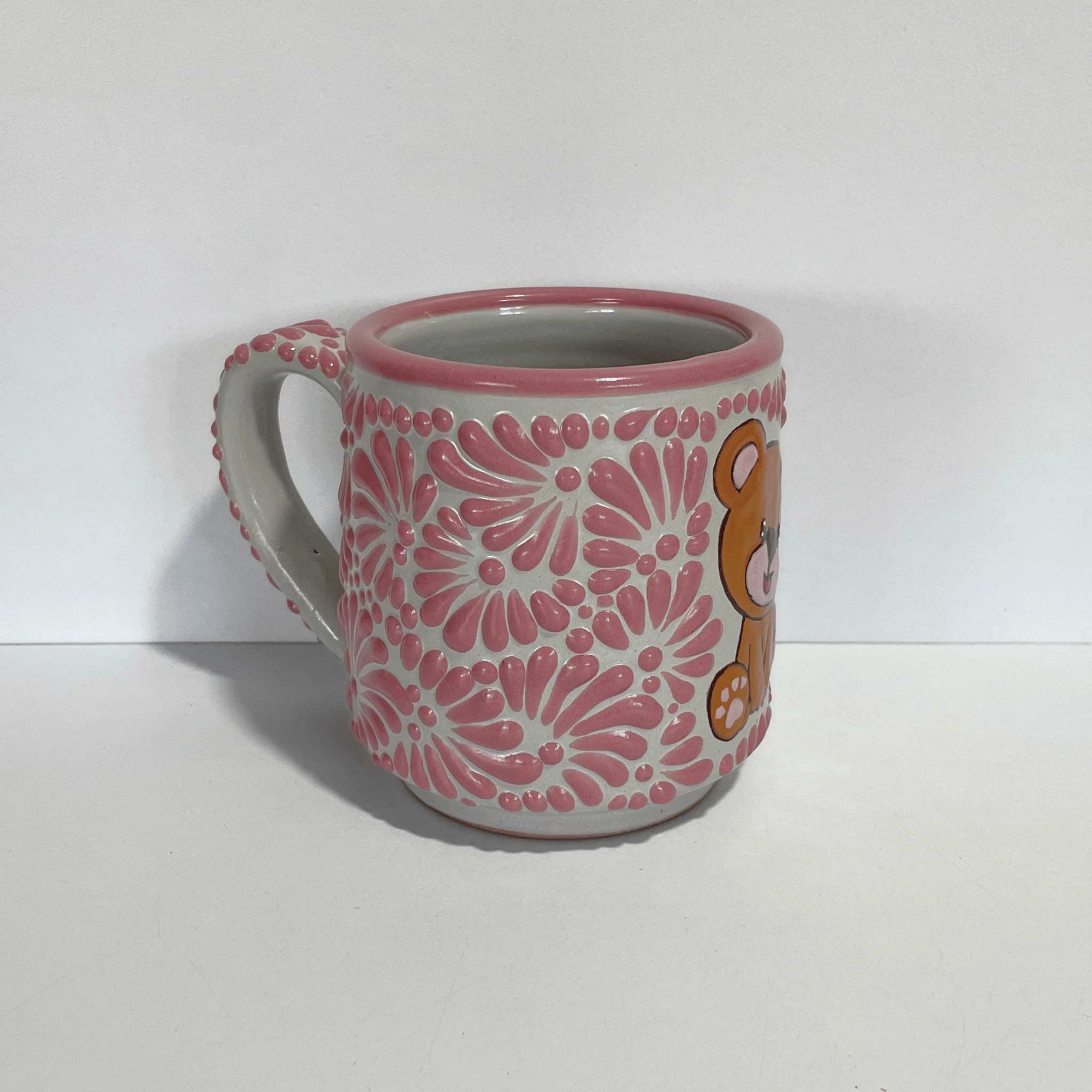 TAZA RECTA ESTANDAR FONDO TRADICIONAL MIK ROSA OSITO COMPLETO