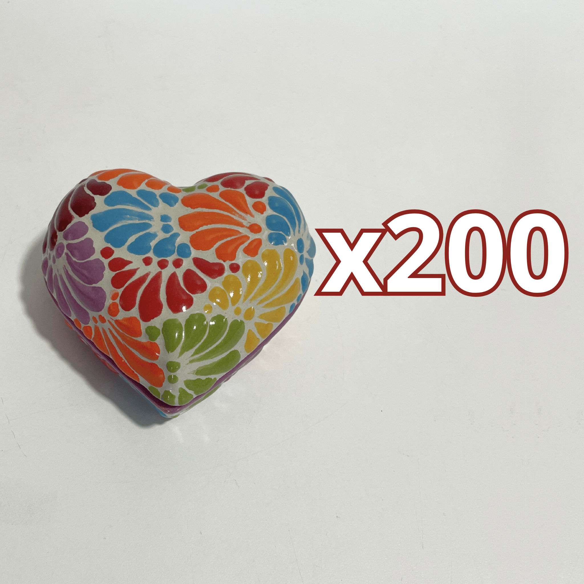 ALHAJERO GRANDE FORMA DE CORAZON FONDO TRADICIONAL MIK MULTICOLORES