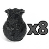 FLORERO ONDAS 17 CM NO PERSONALIZADO MIK SUPER BLACK