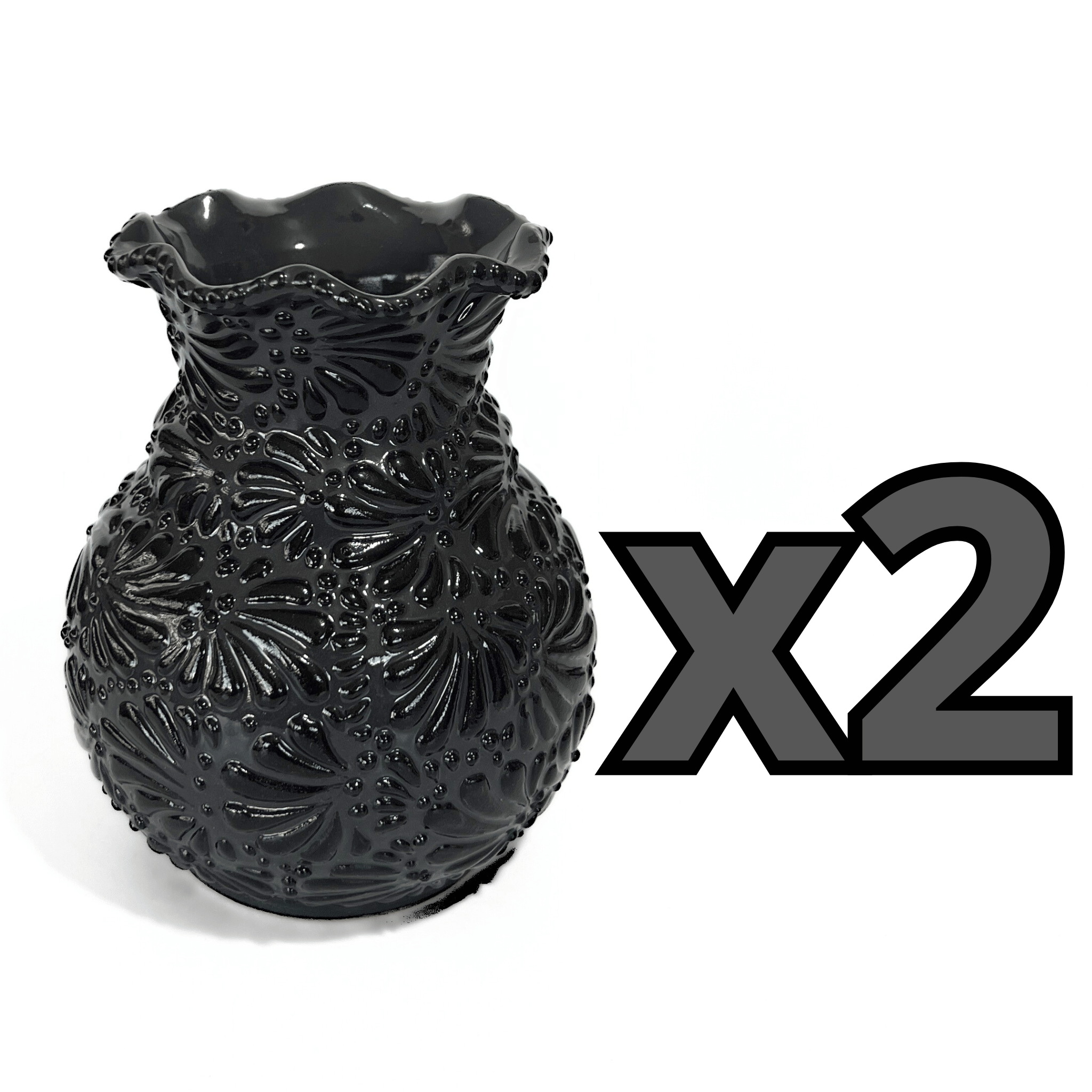 FLORERO ONDAS 17 CM NO PERSONALIZADO MIK SUPER BLACK