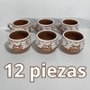 PAQUETE TAZA CHOCOLATERA MEDIANA FONDO CAFE MIK CENEFA BLANCO INICIALES CORAZON Y FECHA