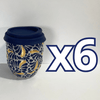 DESTELLOS DE ORO TERMO BOLITA FONDO TRADICIONAL MIK AZUL COBALTO