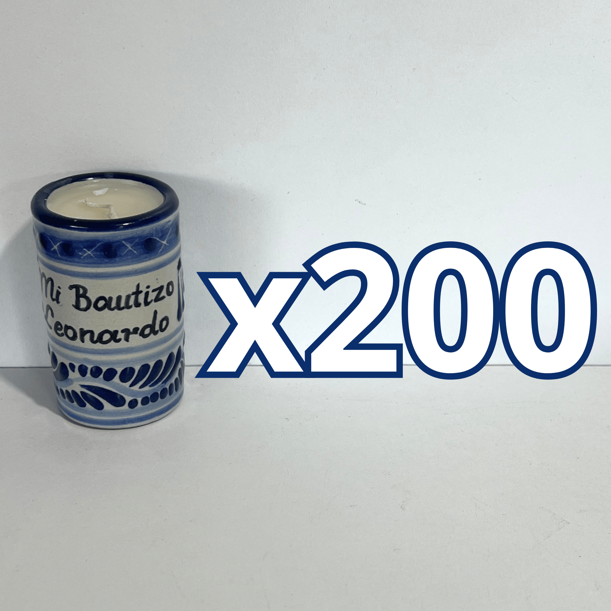 TEQUIVELA PERSONALIZADA FONDO TRADICIONAL CENEFA AZUL COBALTO MI BAUTIZO