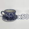 SET TAZA 300 ML Y PLATO FONDO TRADICIONAL MIK AZUL COBALTO
