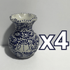 FLORERO ONDAS PERSONALIZADO 15 CM FONDO TRADICIONAL MIK AZUL COBALTO NOMBRE