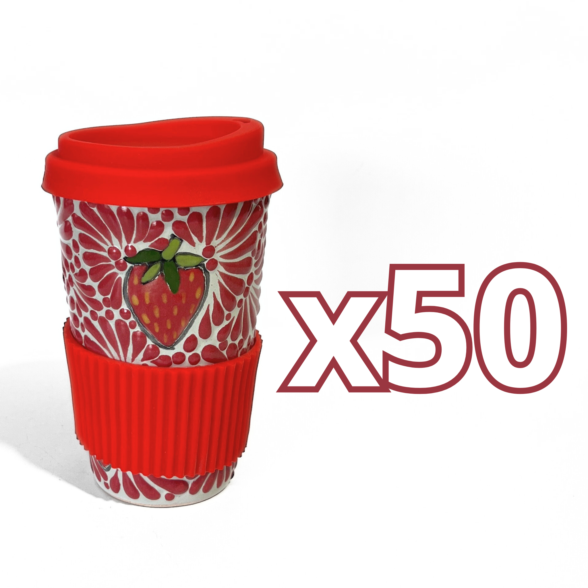 TERMO 15 CM SIN ASA FONDO TRADICIONAL MIK ROJO FRESAS