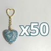 LLAVERO CORAZON 5 CM TRIDIMENSIONAL FONDO TRADICIONAL MIK VERDE TURQUESA