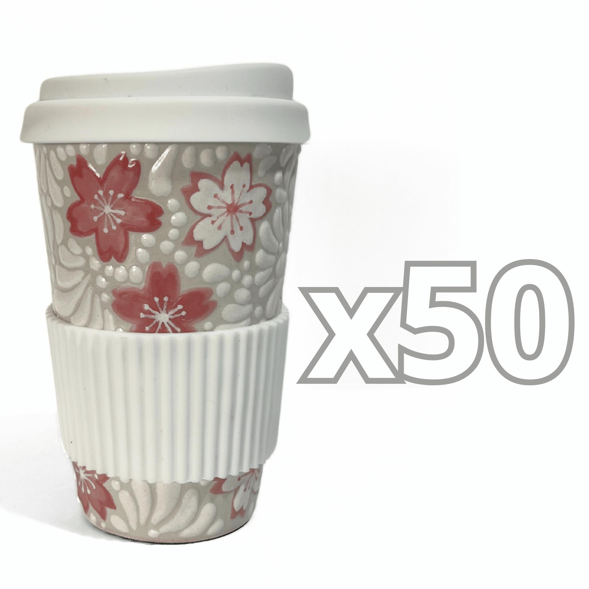 TERMO 15 CM SIN ASA FONDO TRADICIONAL MIK BLANCO TRES FLORES CEREZO