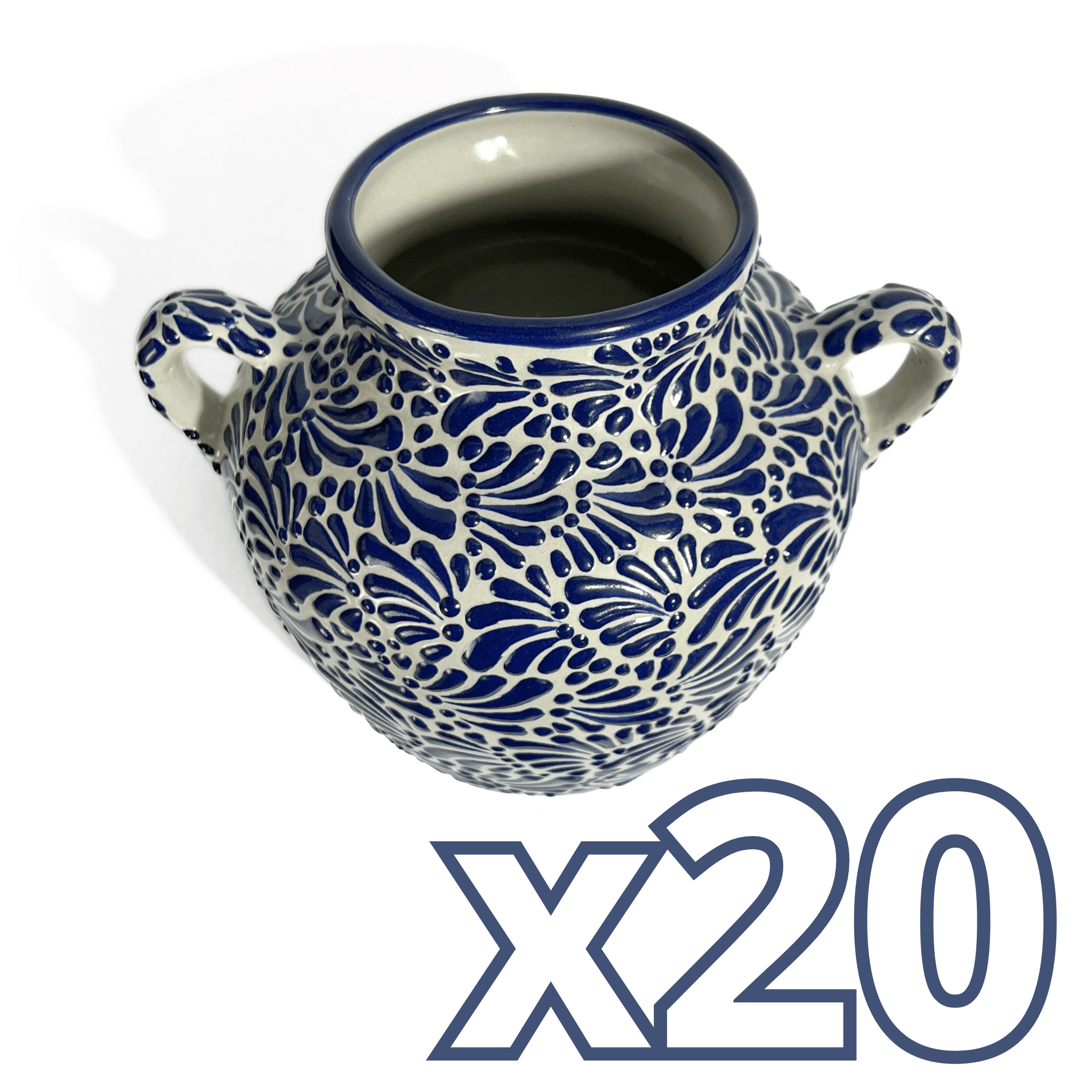 MACETA CUBANA MEDIANA FONDO TRADICIONAL MIK AZUL COBALTO